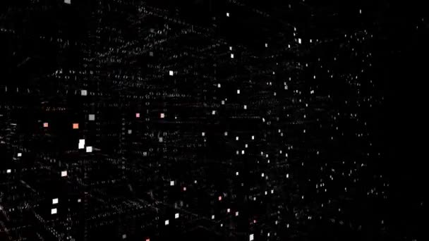 4k mot ADN, Matrice binaire ordinateur code texte conception particule tag animation.