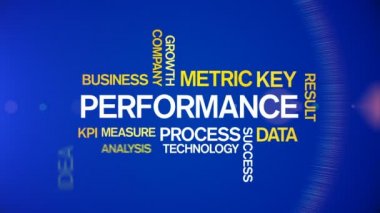 4k Performans Canlandırılmış Etiket Kelime Bulutu, Metin Tasarım Animasyon Animasyonu.