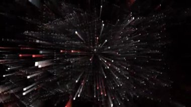 4k DNA sözcüğü, Matrix ikili bilgisayar kodu metin tasarımı parçacık etiketi canlandırması.