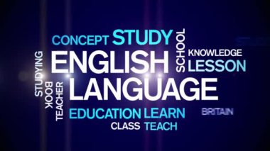 4k İngilizce Animasyon Etiket Kelime Bulutu, Metin Tasarım Animasyon Kinetik Typog