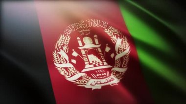 4k Afganistan Ulusal bayrağı Afgan sorunsuz arka planında kırışıyor.