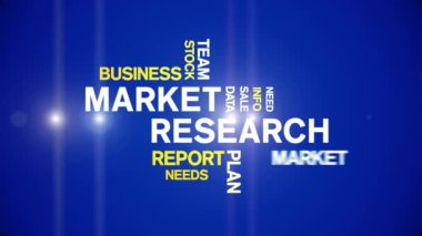 4k Pazar Araştırması Animasyon Sözcük Bulutu, Metin Tasarım Animasyonsuz Döngü.