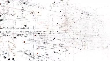 4k iş sözcüğü etiket bulutu, metin tasarımı animasyonu, ikili bilgisayar kodu.