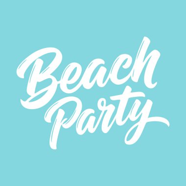 Plaj partisi. Plaj davetiyeleri, parti afişleri ya da mevsimlik promosyonlar için tasarım.