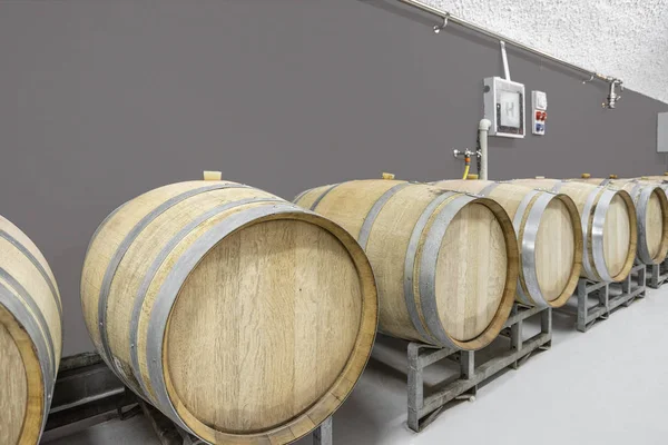 Winery production. Interior of a winery with its equipment