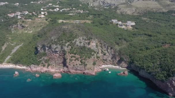 Flight above the coastline of the Adriatic sea — Stock Video