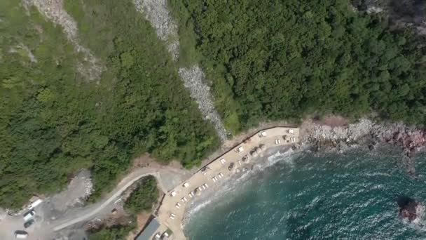 飞越亚得里亚海海岸线 — 图库视频影像