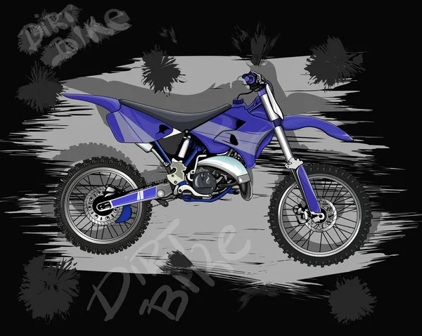 Motocicleta Para Movimiento Terreno Áspero Motocross Freestyle — Vector de stock