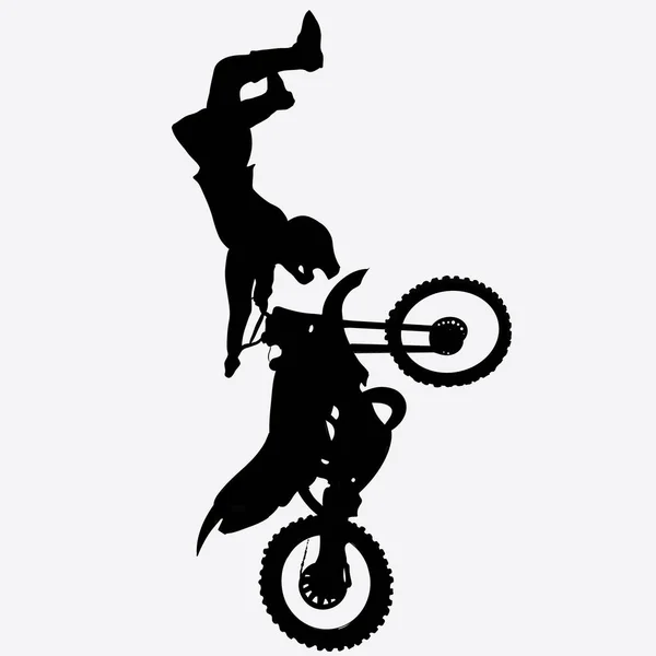 Sport Motocross Fmh Ombre Moto Silhouette Eps — Image vectorielle