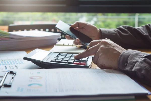 Conceito Negócio Finanças Trabalho Escritório Trabalho Equipe Empresários Discutindo Plano — Fotografia de Stock