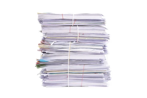 Stack Business Papers Isolated White Background — Stock Photo, Image