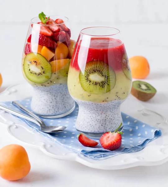 Coconut Chia Seed Pudding — Stock Photo, Image