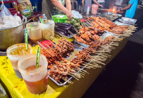 Traditionnel Philippines Rue Barbecue Banquet Coron Ville Busuanga Île — Photo