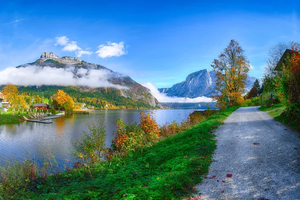 Altausseer 호수의 같은을 화창한 전망입니다 Altausseer Liezen 지구의 스티리아 오스트리아 — 스톡 사진
