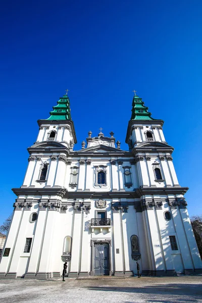 Chiesa Cattedrale Santa Maria Ternopil Ucraina Europa Cielo Blu — Foto Stock