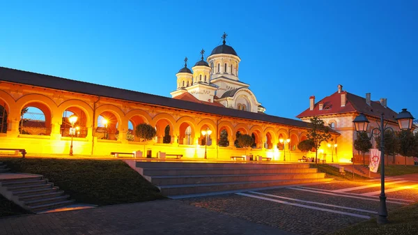 Cattedrale Ortodossa Dell Incoronazione Nella Fortezza Alba Iulia Drammatica Scena — Foto Stock