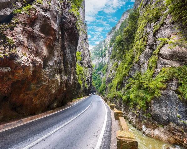 Sommaren Utsikt Över Bicaz Canyon Cheile Bicazului Canyon Mest Spektakulära — Stockfoto