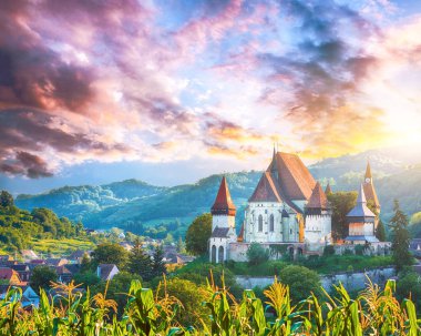 Biertan müstahkem Sakson churc güzel ortaçağ mimarisi