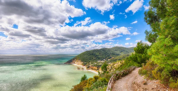 风景如画的小岛法拉廖尼迪普利亚在夏季亚得里亚海b — 图库照片
