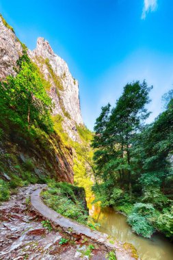 Turda gorge Cheile Turzii is a natural reserve with marked trail clipart