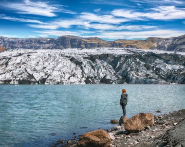 Solheimajokull buzulfantastik görünümü