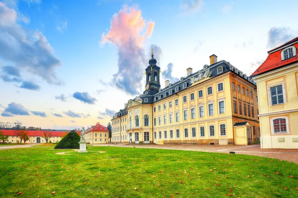 Superbe Vue Automne Sur Château Chasse Hubertusburg Exposition Karl Hans — Photo