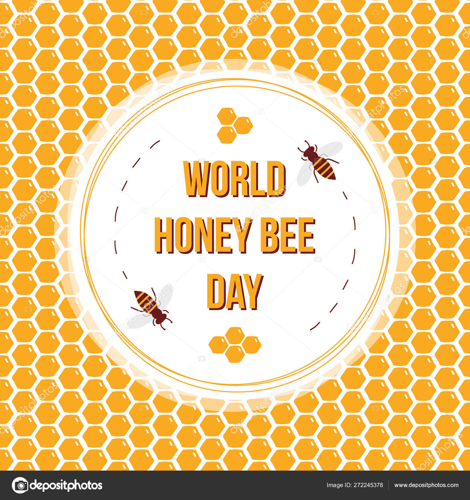 World Honey Bee Day Poster — Stock Vector © cosmic_pony 272245378