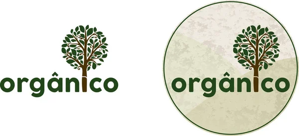 Organic Logo Design Tree Illustration — Stock Photo, Image