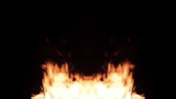 Spiegelsäulen des Feuers an den Seiten Rahmen — Stockvideo