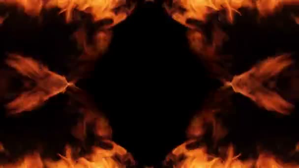Огненная рамка для логотипа — стоковое видео