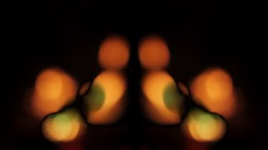 Yangın odak ayna, turuncu bokeh