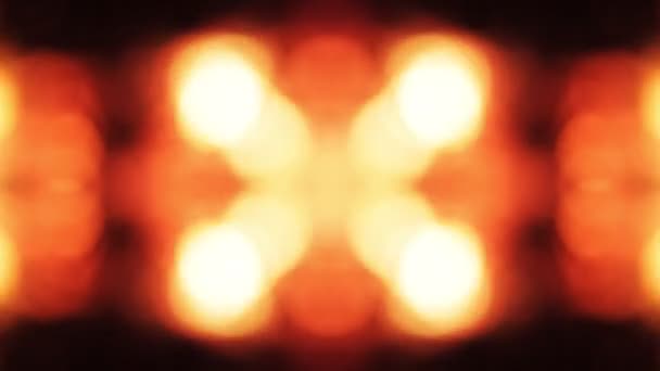 Defocus the mirror side of the fire in the form of a cross — Stock Video