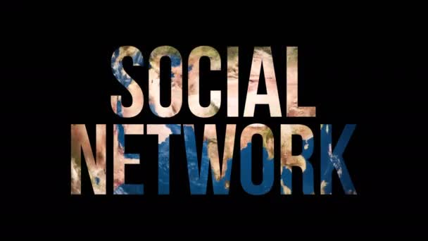 Texte Social Network Tourner le globe terrestre — Video