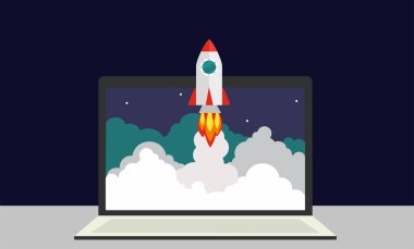 Roket Fırlatma, ship.vector, bir örnek bir iş ürünün Pazar başlangıçta kavramı