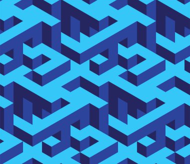 İzometrik labirynth desen