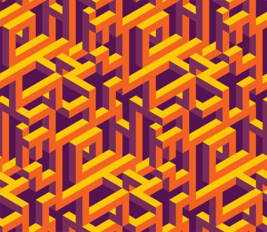 İzometrik labirynth desen