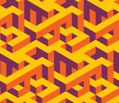 İzometrik labirynth desen