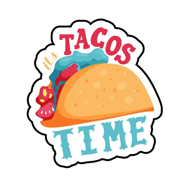 Es hora de tacos. — Vector de stock