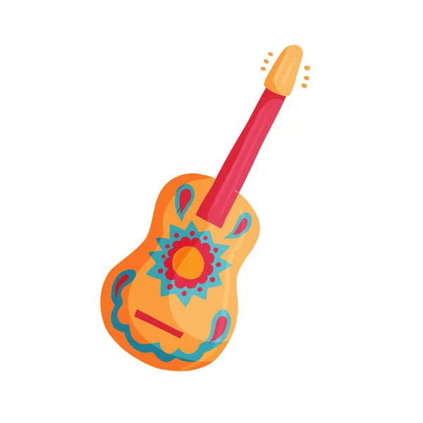 Ícone de vetor de guitarra mexicano — Vetor de Stock