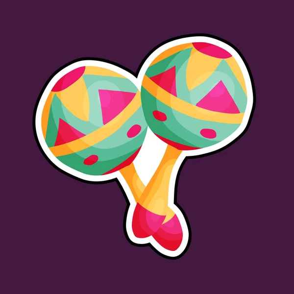 Cartoon Mexicaanse maracas — Stockvector