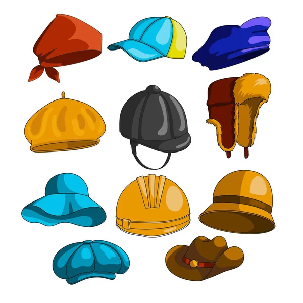 Coleção de ícones de chapéu —  Vetores de Stock