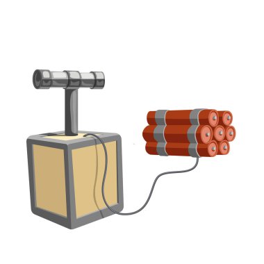 Dinamit izole simgesi