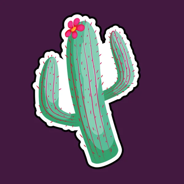 Cactus dessin animé mexicain — Image vectorielle