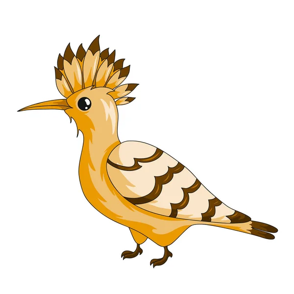 Icono de ave Hoopoe . — Vector de stock