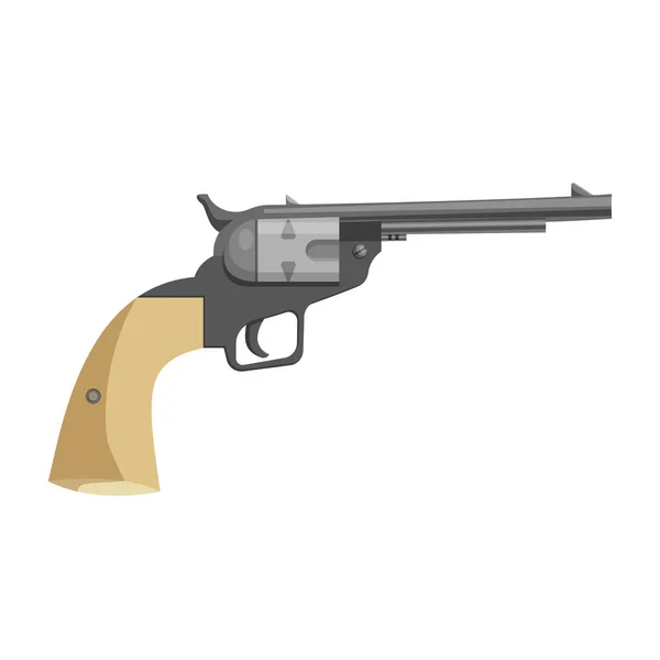 Cartoon revolver icon — Stock Vector