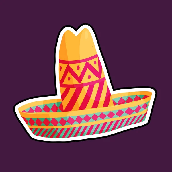 Sombrero de desenho animado colorido — Vetor de Stock