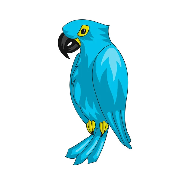 Hyacinth macaw papegoja ikonen — Stock vektor
