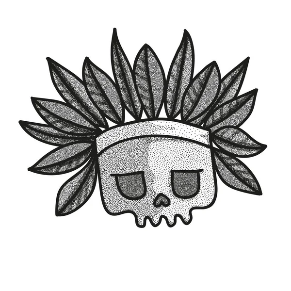 Calavera graciosa estilizada — Vector de stock