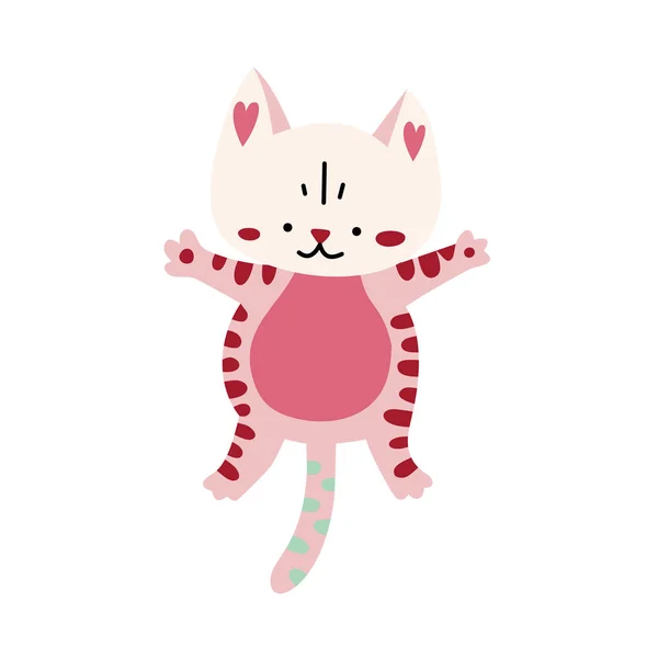 Мила іконка мультфільму кошеня — стоковий вектор