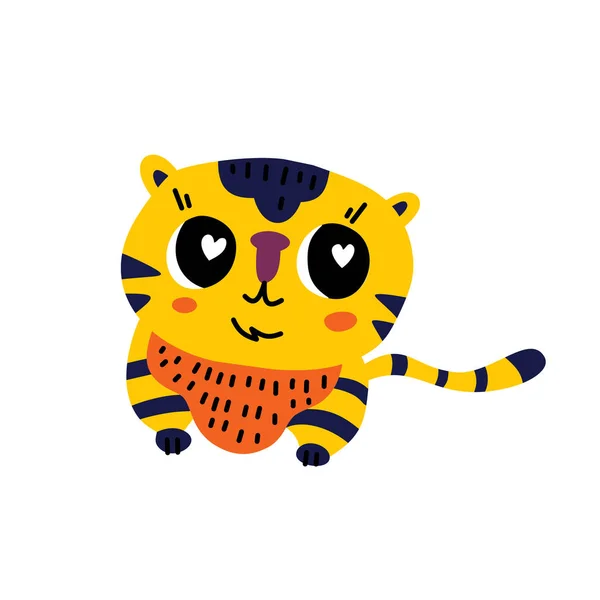 Ikona kreskówka Tygrys — Wektor stockowy